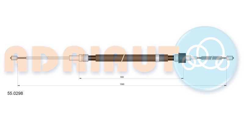 Тросовий привод, стоянкове гальмо, Adriauto 55.0298