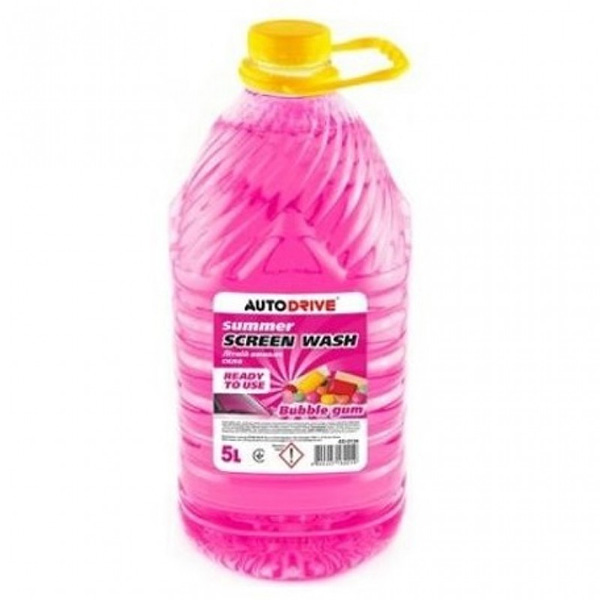 Омивач скла літній, summer screen wash bubble gum pet , 5 л, Auto Drive AD0134