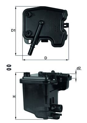 Фільтр палива, магістральний фільтр, Berlingo/Partner 05-/Scudo/Expert 07-, Mahle KL431D