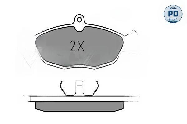 Комплект гальмівних накладок, дискове гальмо, Meyle 0252054716PD