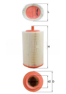 Повітряний фільтр, Mahle LX1277