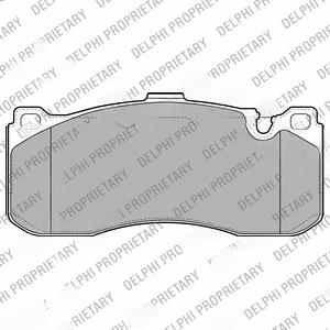 Комплект гальмівних накладок, дискове гальмо, Delphi LP2131