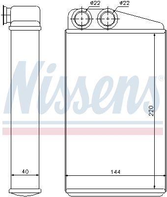 Теплообмінник, система опалення салону, RENAULT MEGANE II (02-), Nissens 73249