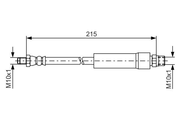 Гальмівний шланг, 215мм, AUDI 80/A4/100 (215mm), Bosch 1987476142