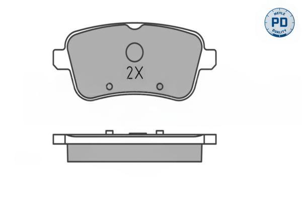 Комплект гальмівних накладок, дискове гальмо, Meyle 0252521618/PD