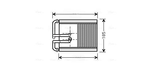 Теплообмінник, система опалення салону, Ava HY6168