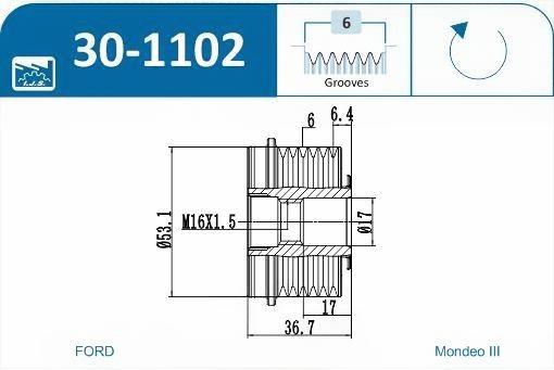 Механізм вільного ходу генератора, Ijs 30-1102