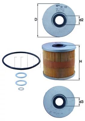Оливний фільтр, фільтрувальний елемент, Audi A8 D2 3.7/4.2 94-99, Knecht OX122D