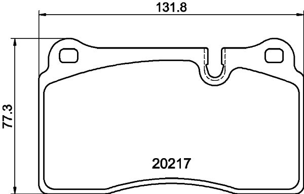 Комплект гальмівних накладок, дискове гальмо, Hella 8DB355013-201