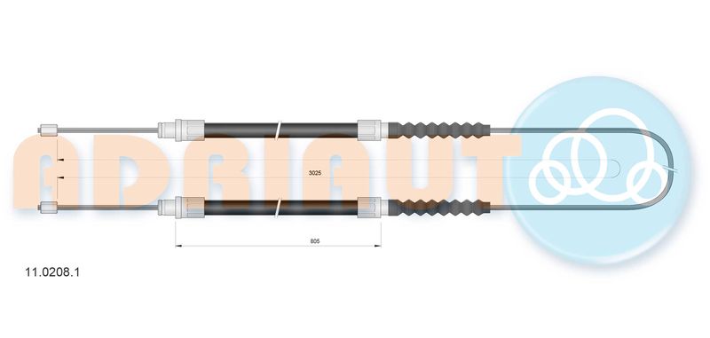 Тросовий привод, стоянкове гальмо, Adriauto 11.0208.1