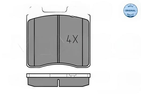 Комплект гальмівних накладок, дискове гальмо, Meyle 0252130318