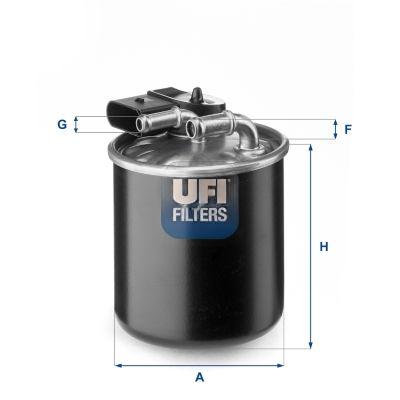 Фільтр палива, фільтрувальний елемент, Ufi 2415000