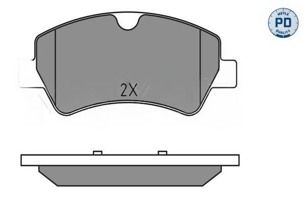 Комплект гальмівних накладок, дискове гальмо, Meyle 0252560418/PD