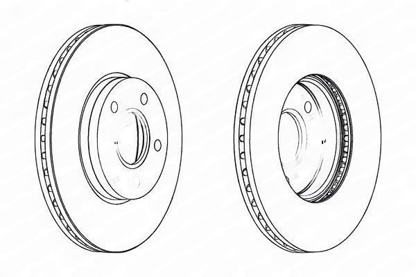 Гальмівний диск, з вентиляцією, 278мм, кількість отворів 5, FORD FOCUS 2/C-MAX/C30/C70/S40/V50 04- вент. перед. D=278, Ferodo DDF1222