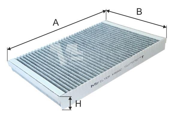 Фільтр, повітря у салоні, 30мм, фільтр пилку, вугільний фільтр, OPEL ASTRA G, H 98-, ZAFIRA 99- вугільний (1-й сорт), Mfilter K920C