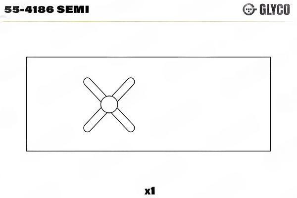 Втулка підшипника, шатун, Glyco 55-4186SEMI