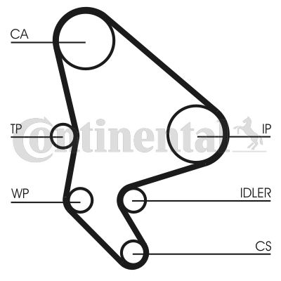 Водяний насос + зубчастий ремінь, Citroen Berlingo/Jumpy/Xsara/Peugeot 206/Expert/Partner 2.0HDI 98-11 (25x141z), Contitech CT987WP2