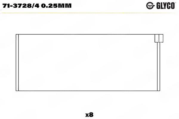 Підшипник шатуна, Glyco 71-3728/40.25MM