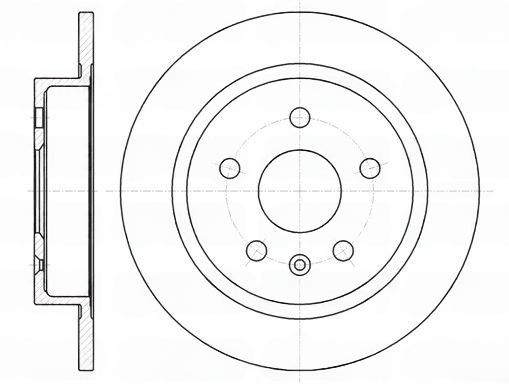 Гальмівний диск, задня вісь, повн., 292мм, кількість отворів 5, OPEL INSIGNIA (07/08-) задн., Remsa 61279.00