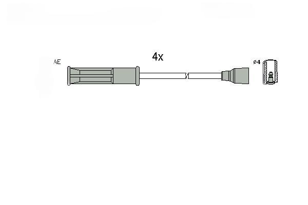 Комплект проводів високої напруги, Tesla T841B