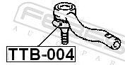 Ремонтний комплект, голівка поперечної рульової тяги, Febest TTB-004