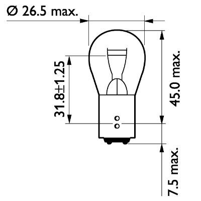 Лампа розжарювання, вказівник повороту, Philips 13499/B2