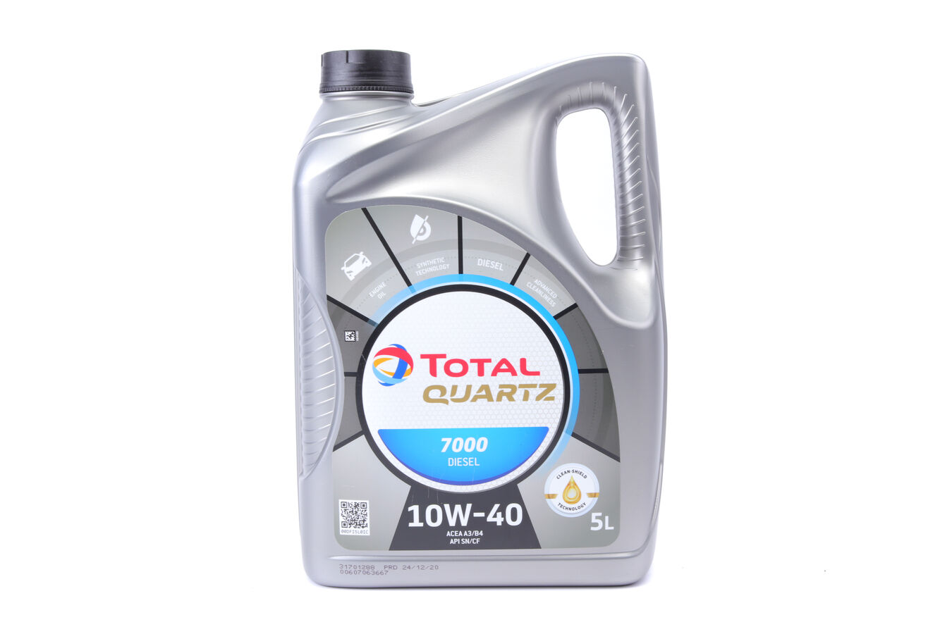 Олива моторна total quartz 7000 diesel 10w-40 5l, A3/B4 (3) НОВАЯ КАНИСТРА!!!, Total 214108