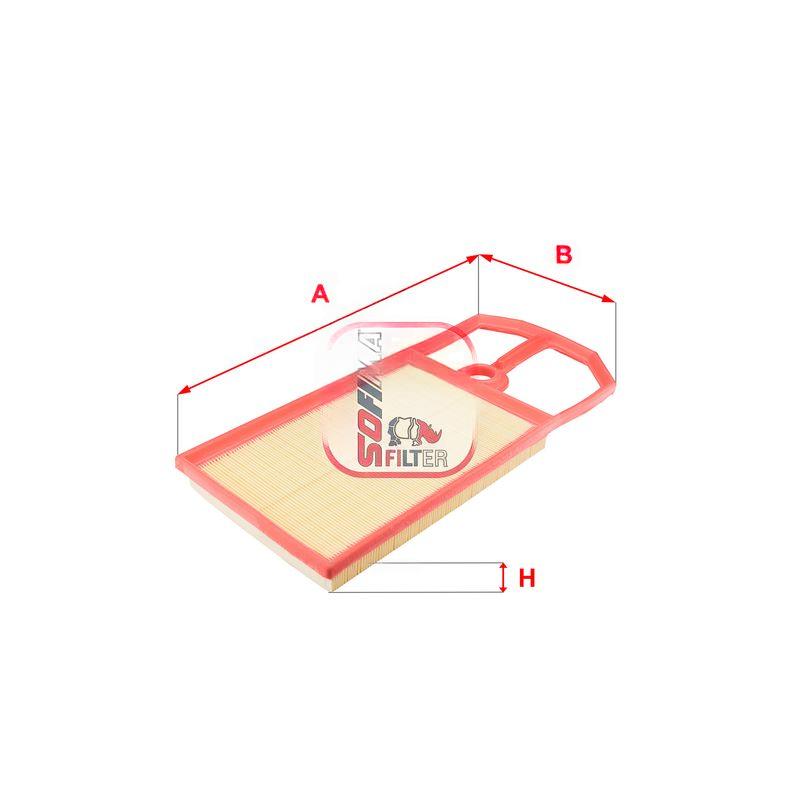 Повітряний фільтр, фільтрувальний елемент, VW Golf IV 1.4-1.6 00-04/Skoda Octavia 1.4 00-10, Sofima S3820A