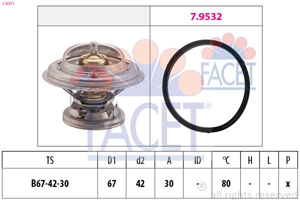 Термостат, охолоджувальна рідина, 80°C, Facet 78271