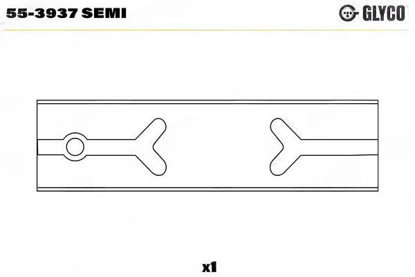 Втулка підшипника, шатун, Glyco 55-3937SEMI