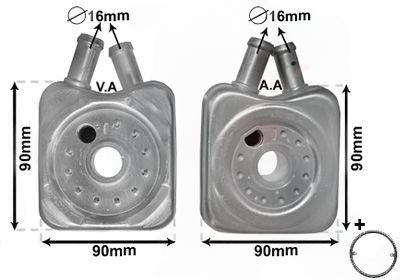 Охолоджувач оливи, моторна олива, AUDI/VW/SEAT/FORD, Van Wezel 58003106