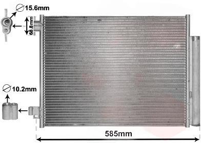 Конденсатор, система кондиціонування повітря, DACIA, RENAULT, Van Wezel 15005011