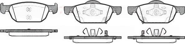 Комплект гальмівних накладок, дискове гальмо, передня вісь, з акустичною системою попередження про знос, гальмівна система ATE, HONDA гальмівні