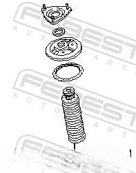 Комплект пилозахисних ковпаків, амортизатор, Febest TSHB-18-GOLD