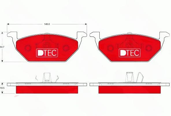 Комплект гальмівних накладок, дискове гальмо, Trw GDB1984DTE