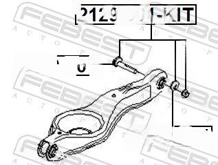 Гвинт для коригування розвалу, Febest 2129001KIT