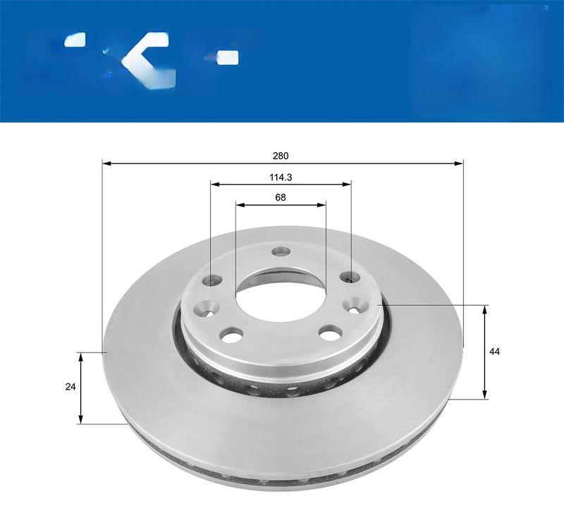 Гальмівний диск, Skf VKBD80008V2