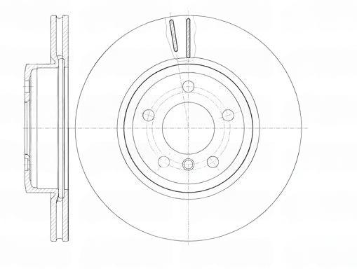 Гальмівний диск, передня вісь, з вентиляцією, 324,8мм, кількість отворів 5, BMW X3 03 - передн., Remsa 6978.10