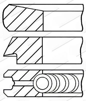 Комплект поршневих кілець, 86,00мм, Ford Mondeo III 00-07, Ford Transit 00-06, Jaguar X-Type 01-09, Goetze 08-112700-00