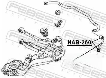 Опора, важіль підвіски, Febest NAB-260