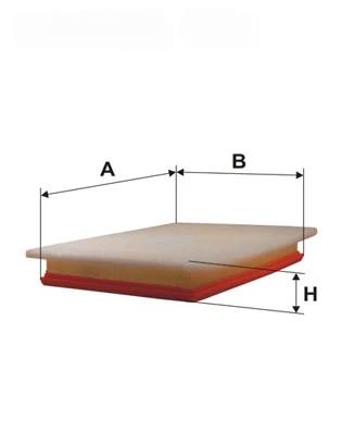 Повітряний фільтр, фільтрувальний елемент, Opel Astra H (Astra III), Zafira II, Vauxhall Astra-H, Zafira II Wix Filters (WA9403), Wix Filters WA9403