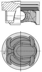 Поршень, FORD/LAND ROVER/VOLVO 87.5 TPBA/204PT/B4204T7 2,0 16V 10-, Kolbenschmidt 40315600