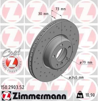 Гальмівний диск, Zimmermann 150290352