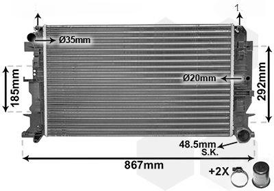 Радіатор, система охолодження двигуна, Van Wezel 58002271