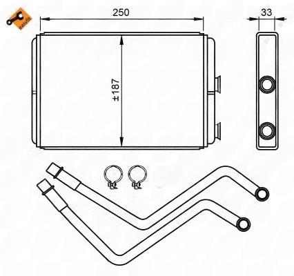 Теплообмінник, система опалення салону, Citroen Jumpy/Fiat Scudo 1.6-2.0 JTD 06-, Nrf 54211