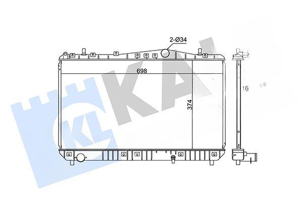 Радіатор, система охолодження двигуна, Kale Oto Radyatör 355500