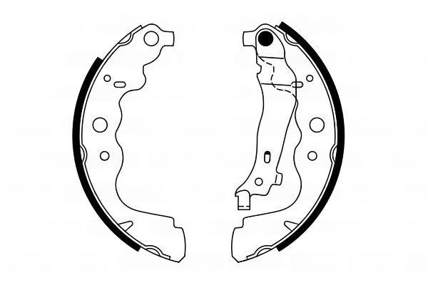 Комплект гальмівних колодок, 42мм, RENAULT DUSTER, CAPTUR, KANGOO II, LOGAN MCV II, Bosch 0986487754