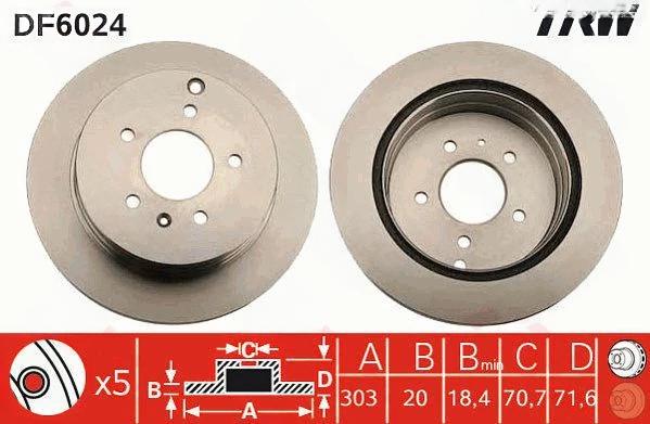 Гальмівний диск, Trw DF6024