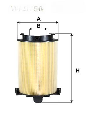 Повітряний фільтр, фільтрувальний елемент, Audi A3 II, Seat Altea, Toledo III, Skoda Octavia II, VW Bora II, Cad Wix Filters (WA9756), Wix Filters