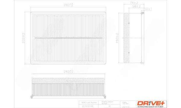 Повітряний фільтр, фільтрувальний елемент, Dr!Ve+ DP1110.10.0188